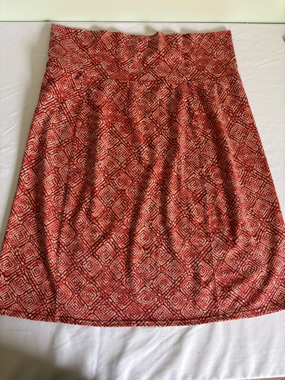 Royal Robbins Red Geometric A-Line Skirt - Picture 5 of 9